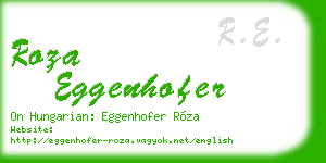 roza eggenhofer business card